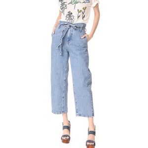 Current/Elliott Mojave Blue High Waisted Tapered Leg Ankle The Corset Jeans EUC